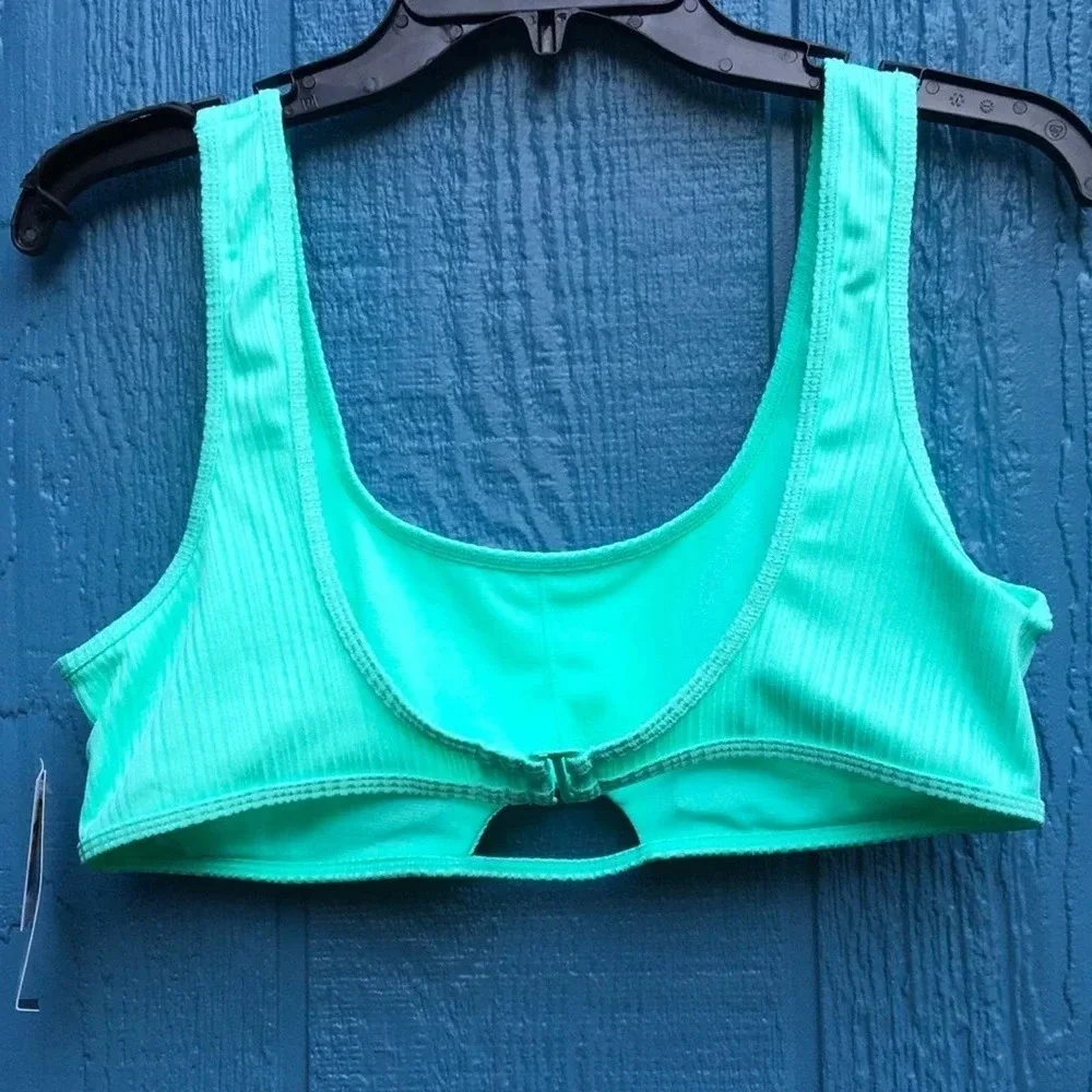 Nobo Peekaboo Bikini Bralette Swim Top Mint Green